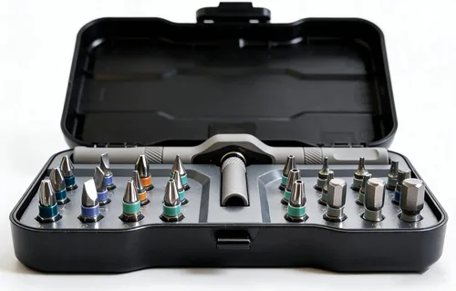 Vista 5 de Juego de destornilladores magnéticos de trinquete 24 en 1, kit de herramientas profesionales de precisión con estuche para electrónica, computadora