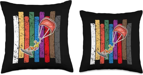 Vista 3 de Kiteboarder Kitesurf Tees Co Kiteboarding Color Kite Surfing Surfer Regalos Throw Pillow 16x16, Multicolor