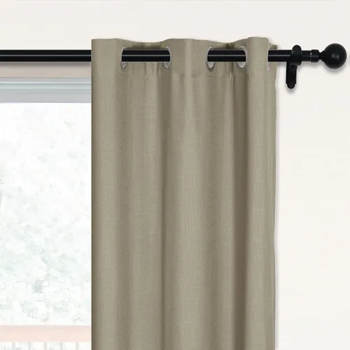 Vista 24 de Fcosie 38 pulgadas de ancho x 45 pulgadas de largo, cortinas de lino 100% opacas con revestimiento blanco, cortinas con aislamiento térmico, paneles