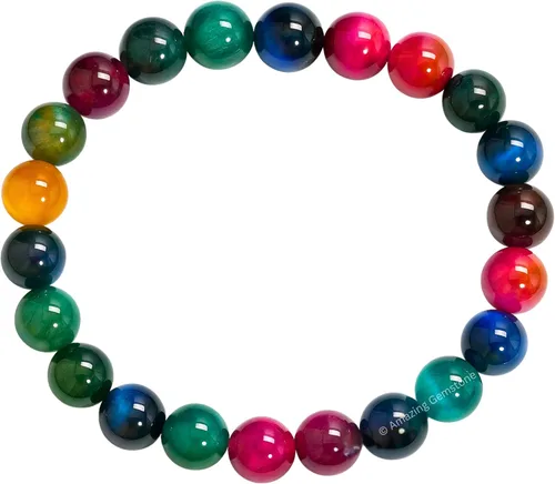 Vista 492 de Amazing Gemstone Crystal Bracelet for Women Men's Gifts - Protection Healing Crystal Bracelet - 8mm Gemstone Beaded Stretchable Bracelet Pulseras
