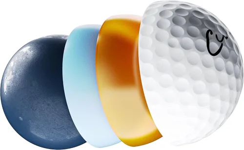 Vista 3 de Pelotas de golf azul cortadas, 4 piezas de uretano (una docena)