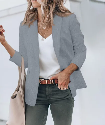 Vista 2 de Cicy Bell Womens Casual Blazers Open Front Long Sleeve Work Office Jackets Blazer