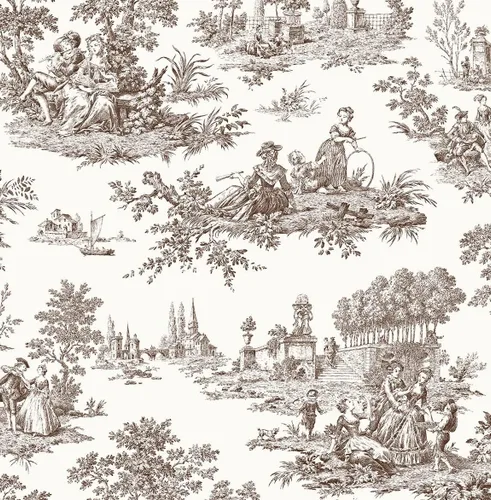 Vista 9 de NextWall Chateau Toile Papel Tapiz Despegar y Pegar (Blue Bell)