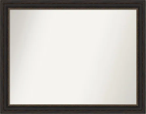 Vista 654 de Amanti Art Espejo de pared personalizado no biselado (25 x 25 pulgadas), marco de bronce acentuado, varios tamaños personalizados, espejo de baño