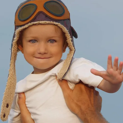 Vista 5 de Happy Will Pilot Aviator - Gorro de forro polar con orejeras para niños pequeños