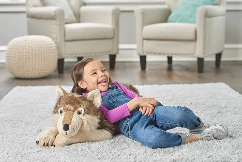 Vista 7 de Wild Republic - Peluche de lobo jumbo, animal gigante de peluche, juguete de peluche, regalos para niños, 30 pulgadas