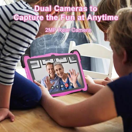 Vista 16 de Fivahiva Tableta para niños de 7 pulgadas, tableta Android 14 para niños, Octa-Core, 10 GB de RAM +64 GB de ROM 512 GB expandir, cámara dual Rosa