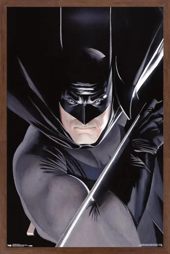 Vista 16 de Trends International DC Comics Batman - Póster de pared de retrato, 14.725 x 22.375 pulgadas, versión enmarcada de madera de granero