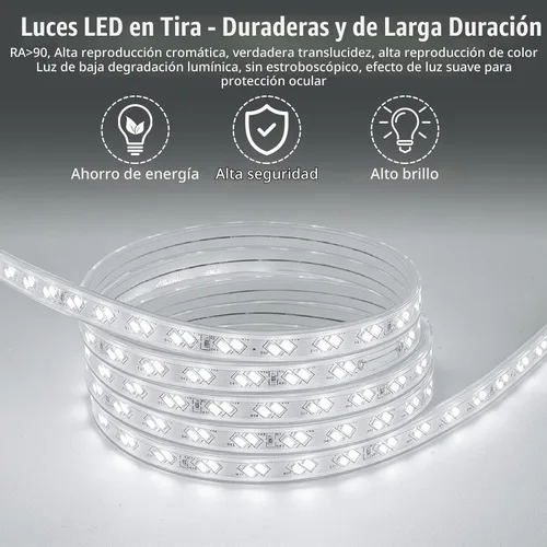 Vista 2 de Koonmi Espejo de baño LED 38x26 con luz, antivaho y 3