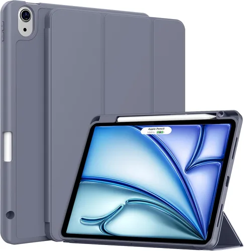 Vista 11 de Funda para iPad Air de 11 pulgadas M3/M2 (2025/2024), iPad Air 5/4 (2022/2020 5ª/4ª generación de 10.9 pulgadas) con soporte para lápiz, soporte