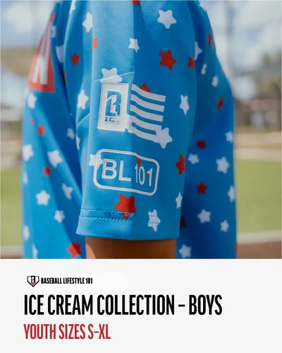 Vista 5 de Baseball Lifestyle 101 BSBL SZN - Sudadera con capucha de manga corta con bolsillo frontal V2, tallas de helado para jóvenes, S a XL