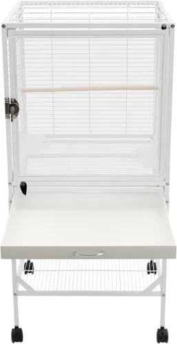 Vista 3 de 38in Rolling Bird Cages with Wheels and Pull-Out Tray(White)
