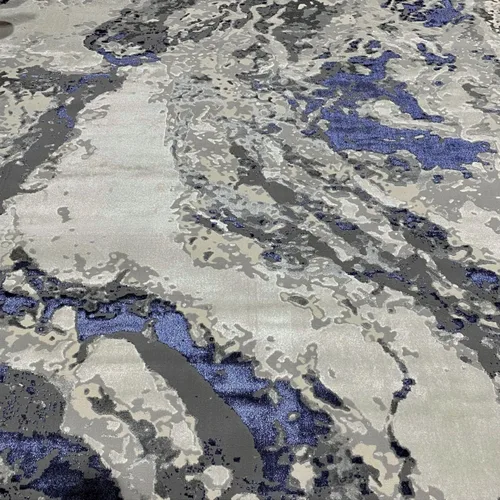 Vista 3 de LUXE WEAVERS Alfombra abstracta de mármol azul 2X8
