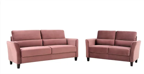 Vista 10 de Container Furniture Direct Stoughton - Sofá biplaza tapizado moderno de mediados de siglo con brazos inclinados para sala de estar, 57.88 pulgadas