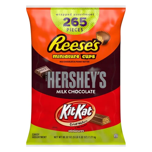 Vista 4 de Hershey's, Kit Kat, & Reese´s Paquete variado de chocolates a granel para el Día de San Valentín