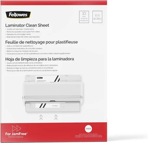 Vista 8 de Fellowes Hojas de limpieza laminadora, suministro de mantenimiento imprescindible para el profesor, 8.5 x 11 pulgadas, paquete de 10 (5320603)
