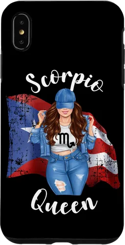 Vista 11 de Funda para iPhone 16 Puertorriqueña Escorpio Reina de Puerto Rico Morena