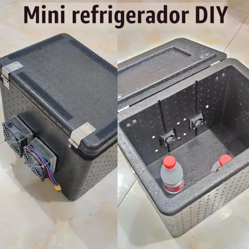 Vista 5 de Mini aire acondicionado DC 12V DIY Termoeléctrico Peltier Refrigeración Sistema de refrigeración Disipador de calor Módulo de conducción