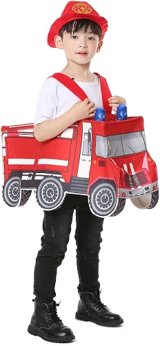 Vista 7 de Seasons Disfraz de camión de bomberos para niños de 3 a 5 años