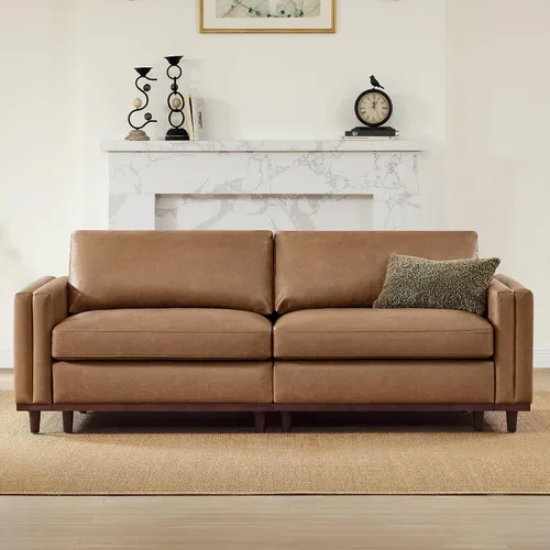 Vista 15 de CHITA 118" Sofá Modular Seccional Convertible de Lujo Super Grande en Forma de L, Sofá Moderno Relleno de Plumón Certificado FSC, Sofá de Nube