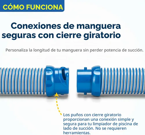 Vista 4 de Zodiac Piezas originales Twist Lock Hose- Kit de reemplazo de 3.3 ft, 12/PK, R0527800