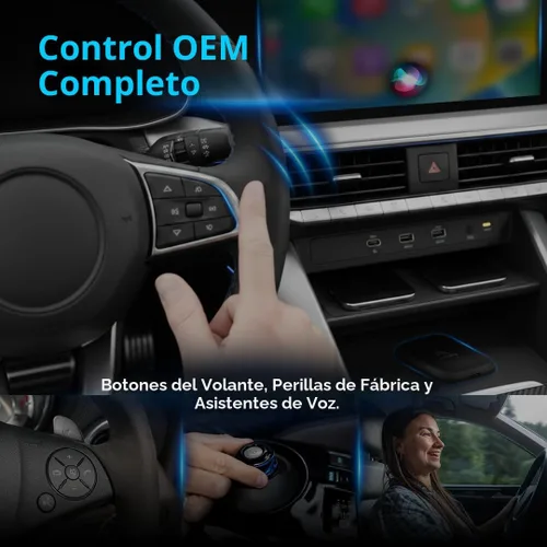 Vista 4 de AutoSky AI Box Lite – Adaptador inalámbrico para CarPlay y Android Auto para CarPlay de fábrica (2016+) – Soporta transmisión de YouTube y Netflix