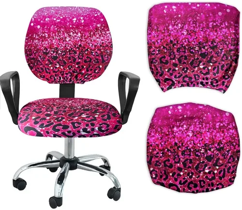 Vista 6 de WIRESTER Funda de asiento para silla de oficina para computadora, suave, elástica, universal, para silla giratoria, extraíble, lavable, funda