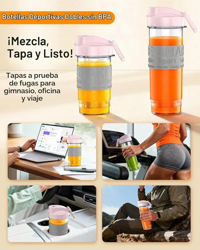 Vista 5 de Combo, licuadora y molinillo de batidos, batidoras de 10 piezas Rosa