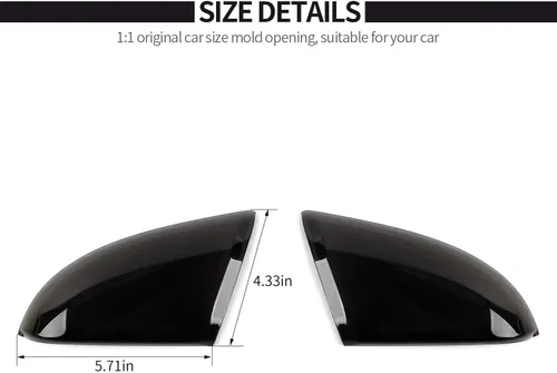 Vista 6 de Voodonala Cubierta inferior de espejo lateral para Dodge RAM, cubierta de lámpara de advertencia negra ahumada, compatible con Dodge RAM 2011-2018