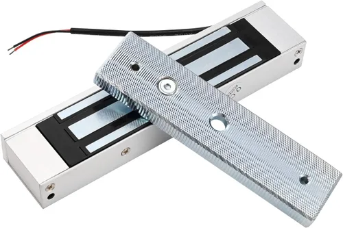 Vista 2 de Cerradura electromagnética eléctrica de 180 kg 350 libras de fuerza de retención, electroimán de 12V, modo seguro NC, puerta única para sistema