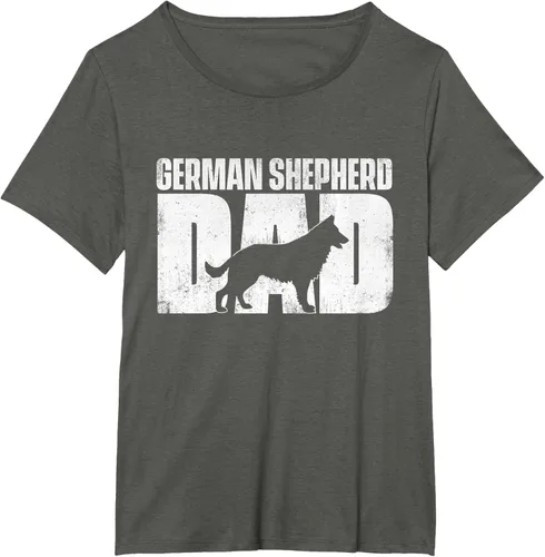 Vista 85 de Camiseta de pastor alemán para el día del padre del dueño de perros caninos, Negro