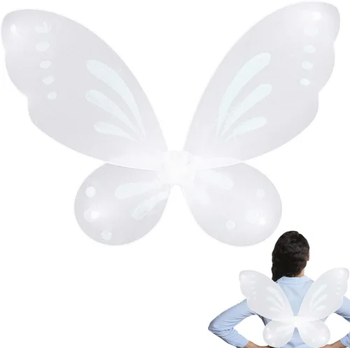 Vista 12 de Alas de hadas para niñas, alas de mariposa de hadas para fiesta de cumpleaños, alas de ángel brillantes, disfraz de Halloween C-3