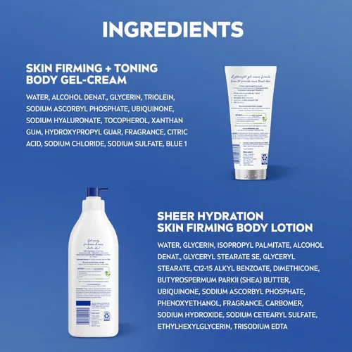 Vista 12 de Loción corporal reafirmante de hidratación ligera NIVEA (16.9 Fl Oz) + Crema en gel reafirmante y tonificante para la piel con ácido hialurónico