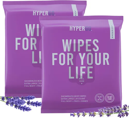 Vista 17 de Toallitas corporales HyperGo XL para mujeres y hombres – 30.5 cm x 30.5 cm Toallitas de limpieza corporal completas sin enjuague, 20