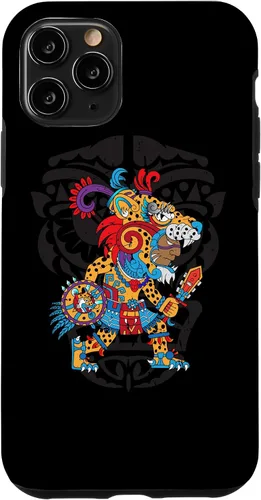 Vista 28 de Funda para iPhone 11 Aztec Jaguar Ancient Warrior Native Mexican Mythology