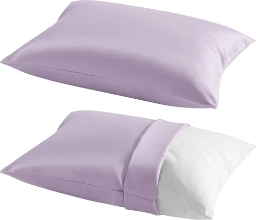Vista 13 de NTBAY Paquete de 2 almohadas con fundas de almohada de algodón egipcio, relleno alternativo de algodón suave de 13 x 18 pulgadas, almohadas sobre