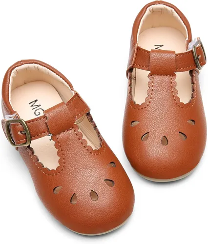 Vista 3 de DADAWEN - Zapatos de correa de vestir planos para niña, clásicos, para usar con el uniforme escolar