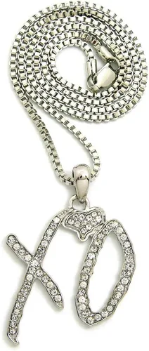 Vista 2 de Shiny Jewelers USA Colgante de hip hop para hombre, caja de 24 pulgadas, cuerda, cadena cubana