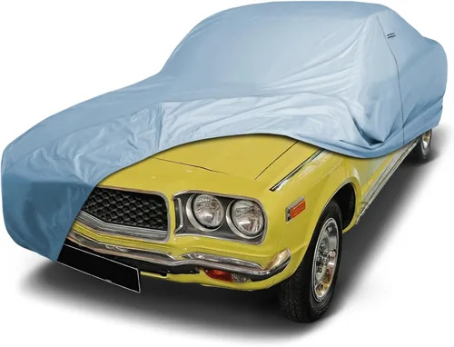 Vista 45 de iCarCover Funda de automóvil personalizada para Mazda 1200 (1970), impermeable, para todo tipo de clima, lluvia, nieve, UV, protector solar