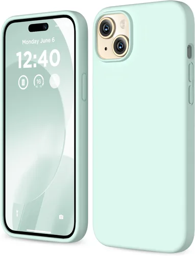 Vista 30 de Compatible con iPhone 15, funda de silicona líquida, funda protectora de cuerpo completo a prueba de golpes [forro de microfibra suave], funda Azul