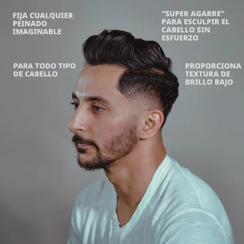 Vista 4 de Hanz de Fuko Gravity Paste - Pasta de peinado de alta calidad para hombre para un alto agarre, acabado de brillo medio, tecnología de súper agarre