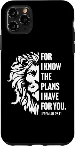 Vista 13 de Jeremiah 29:11 Christian Bible Verse Lion Graphic Case for iPhone 16