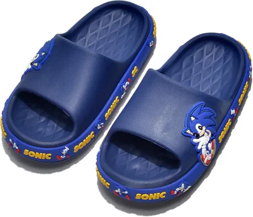 Vista 3 de Hzucikan Pantuflas para niños, bonitas pantuflas antideslizantes, cómodas y ligeras, adecuadas para interiores y exteriores, playa, piscina, duchas