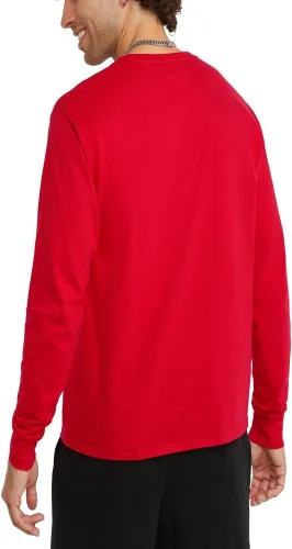 Vista 2 de Champion Camiseta clásica de manga larga suave y cómoda para hombre (regular o grande y alto)