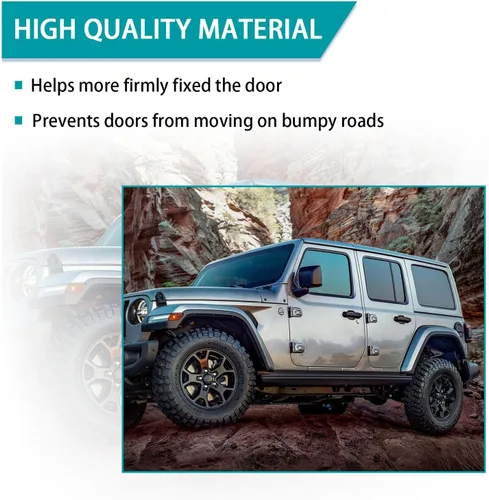 Vista 5 de Ziciner 4 tornillos de repuesto para tuercas de bisagra de puerta, tuercas de bisagra de puerta de automóvil compatibles con Wrangler JK JL