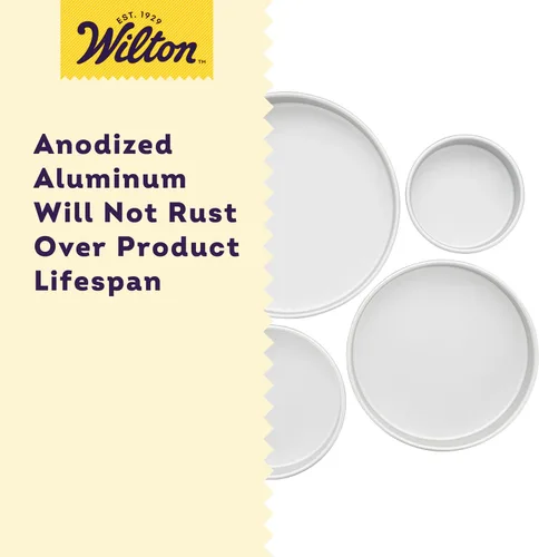Vista 30 de Wilton juego de ollas de aluminio de 2 9 pulgadas para hornear tartas circulares, 9 x 2, Multicolor