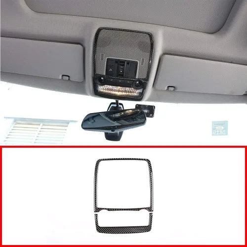 Vista 3 de Pegatinas de marco de luz de lectura de techo de fibra de carbono suave para BMW X5 E70 X6 E71 2008-2013 (fila delantera)