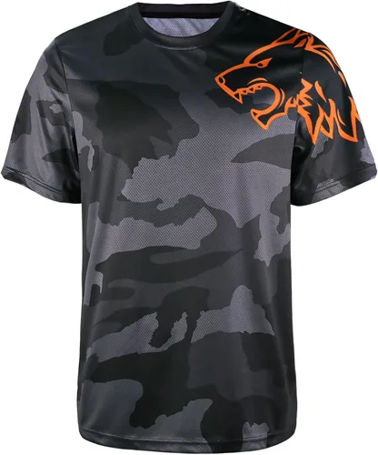Vista 2 de Wisdom Leaves Camiseta de ciclismo de montaña para hombre, de manga corta, para descenso, absorbe la humedad y de secado rápido