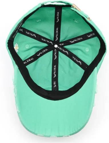 Vista 6 de Waldeal Lindo sombrero de margarita para mujer, gorra de béisbol ajustable bordada desgastada