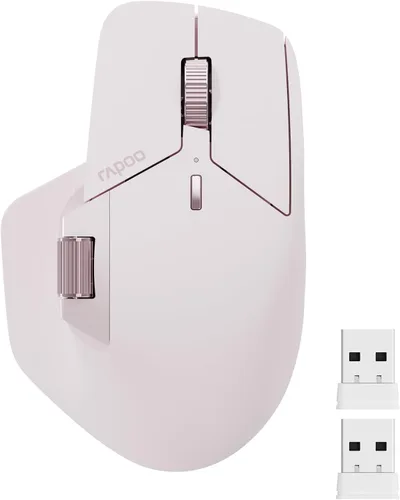 Vista 13 de Rapoo MT760Mini Ratón Inalámbrico Bluetooth - Bluetooth 5.0 y 2.4GHz Conexión Multi-Modo, Compatible con 4 Dispositivos, Tecnología M+ Cross Gris